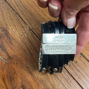 Humanity leather bracelet   